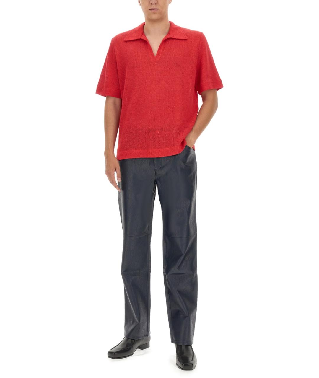 SEFR Красная льняная кэжуал рубашка, фото 2