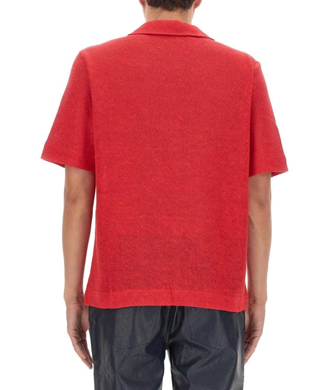 SEFR Красная льняная кэжуал рубашка, фото 3