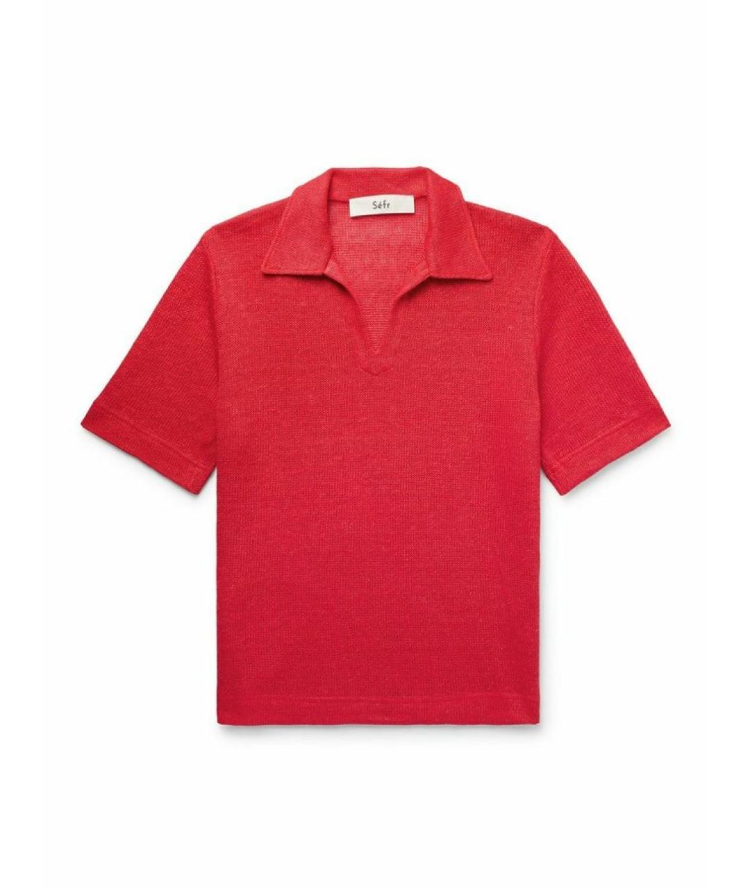 SEFR Красная льняная кэжуал рубашка, фото 1