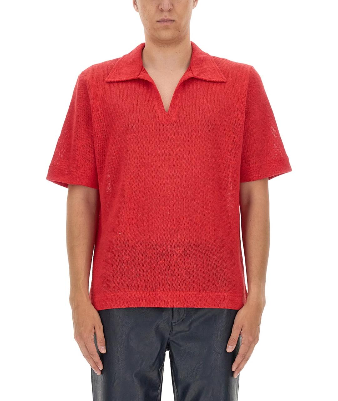 SEFR Красная льняная кэжуал рубашка, фото 5