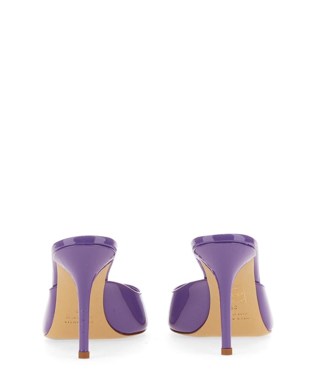 GIABORGHINI Фиолетовые кожаные босоножки, фото 3