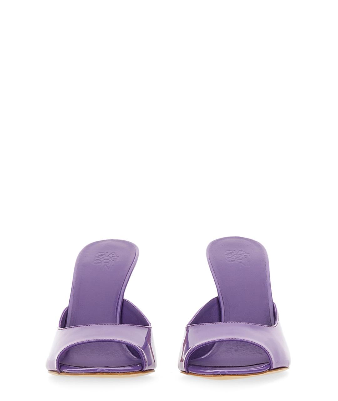 GIABORGHINI Фиолетовые кожаные босоножки, фото 2