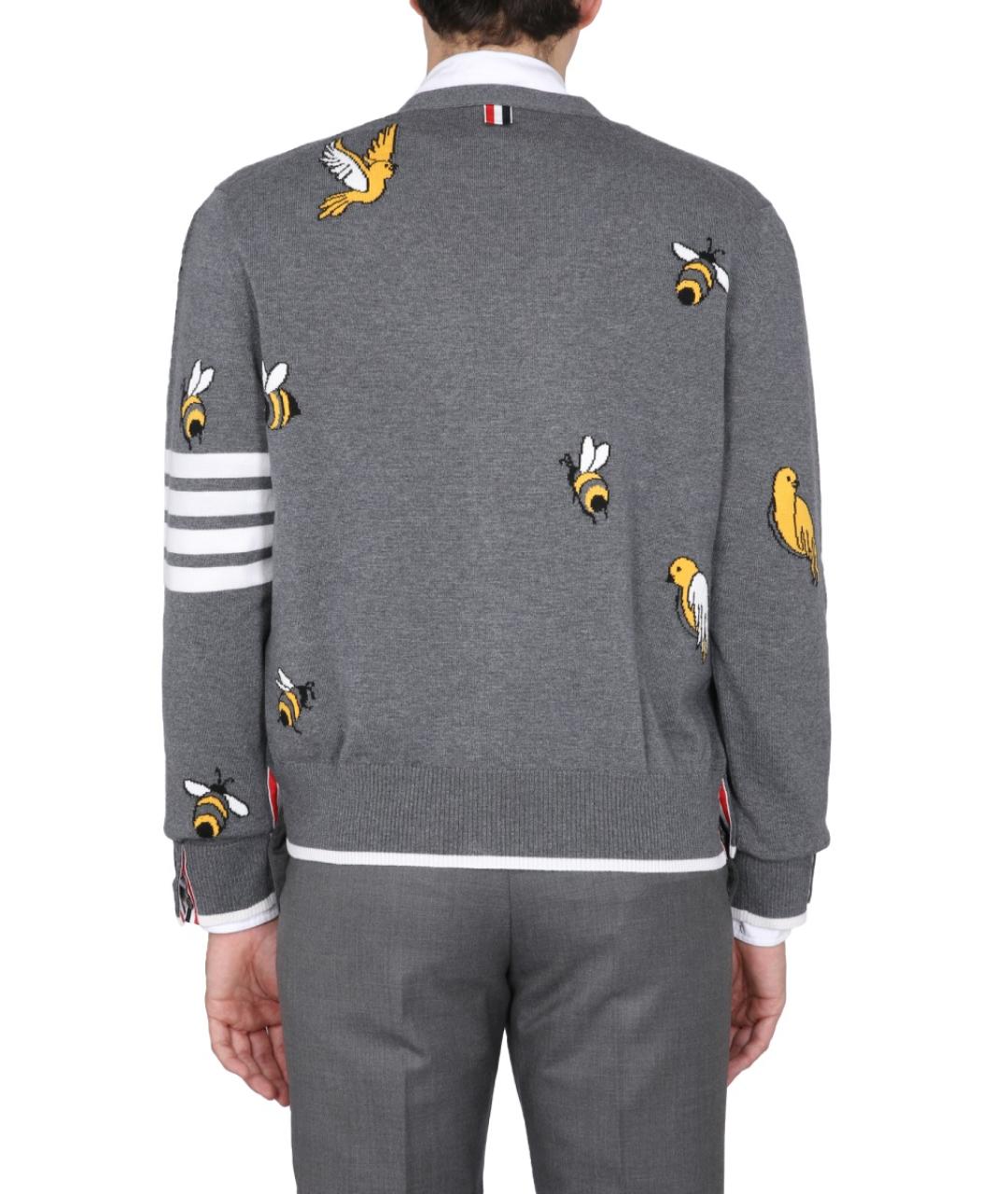 THOM BROWNE Серый шерстяной джемпер / свитер, фото 4