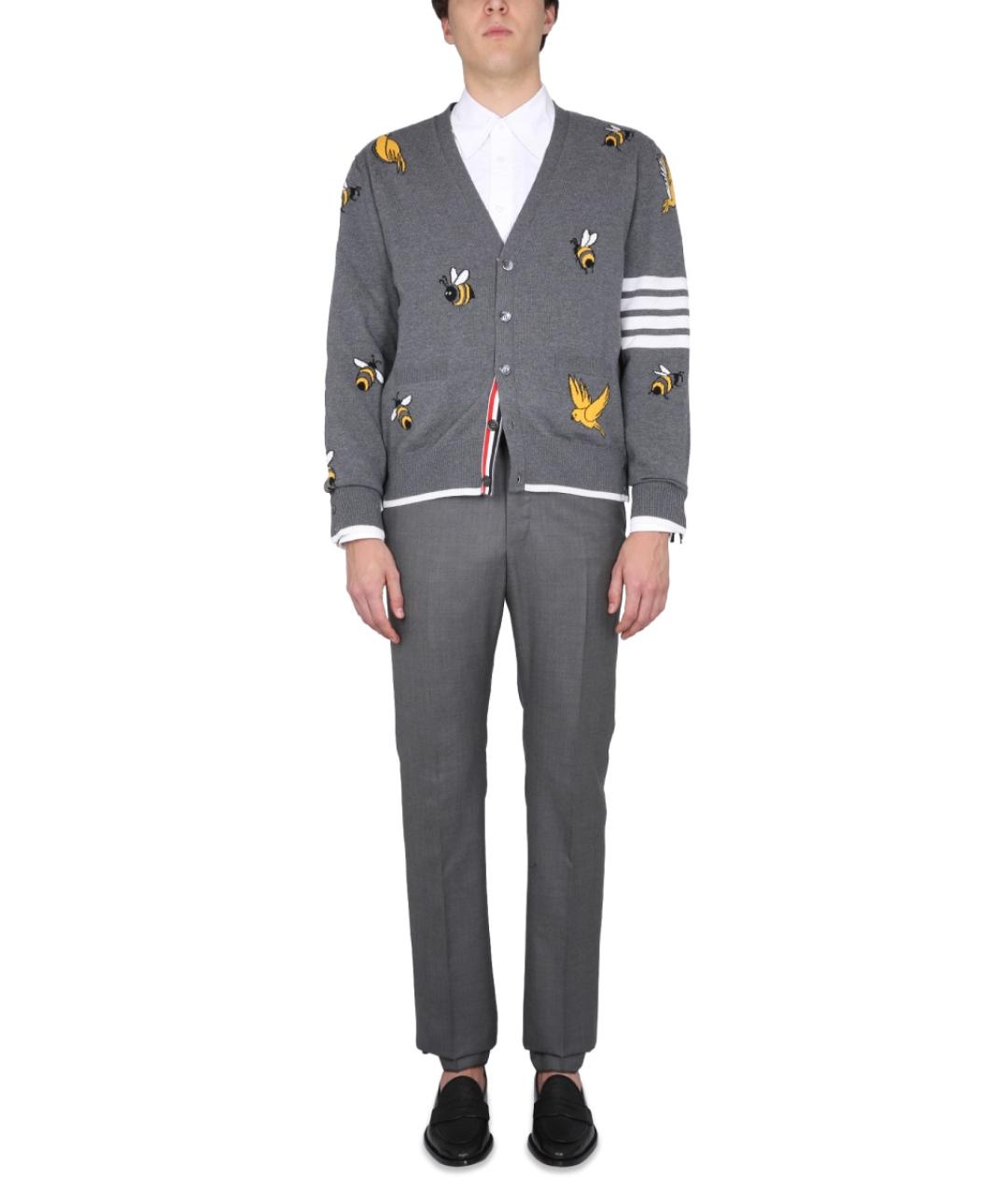 THOM BROWNE Серый шерстяной джемпер / свитер, фото 3