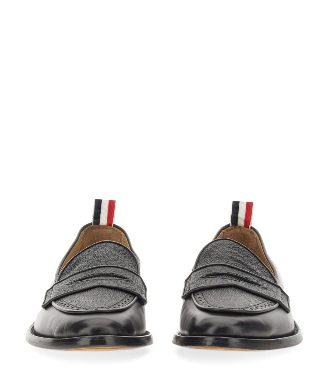 THOM BROWNE Черные кожаные лоферы, фото 2