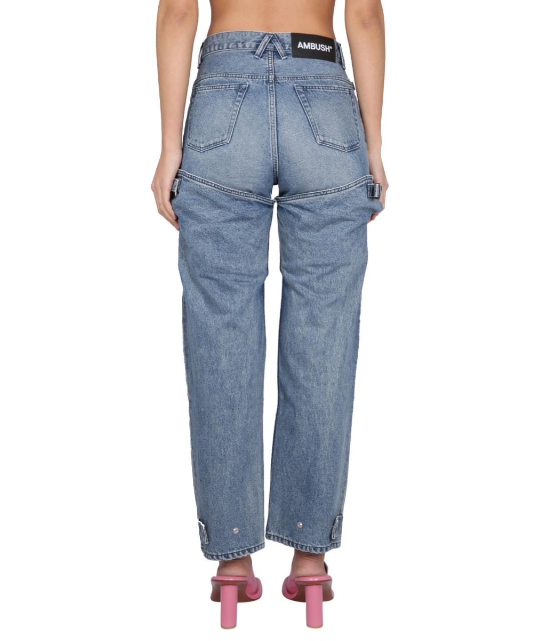 AMBUSH Синие хлопковые прямые джинсы, фото 4