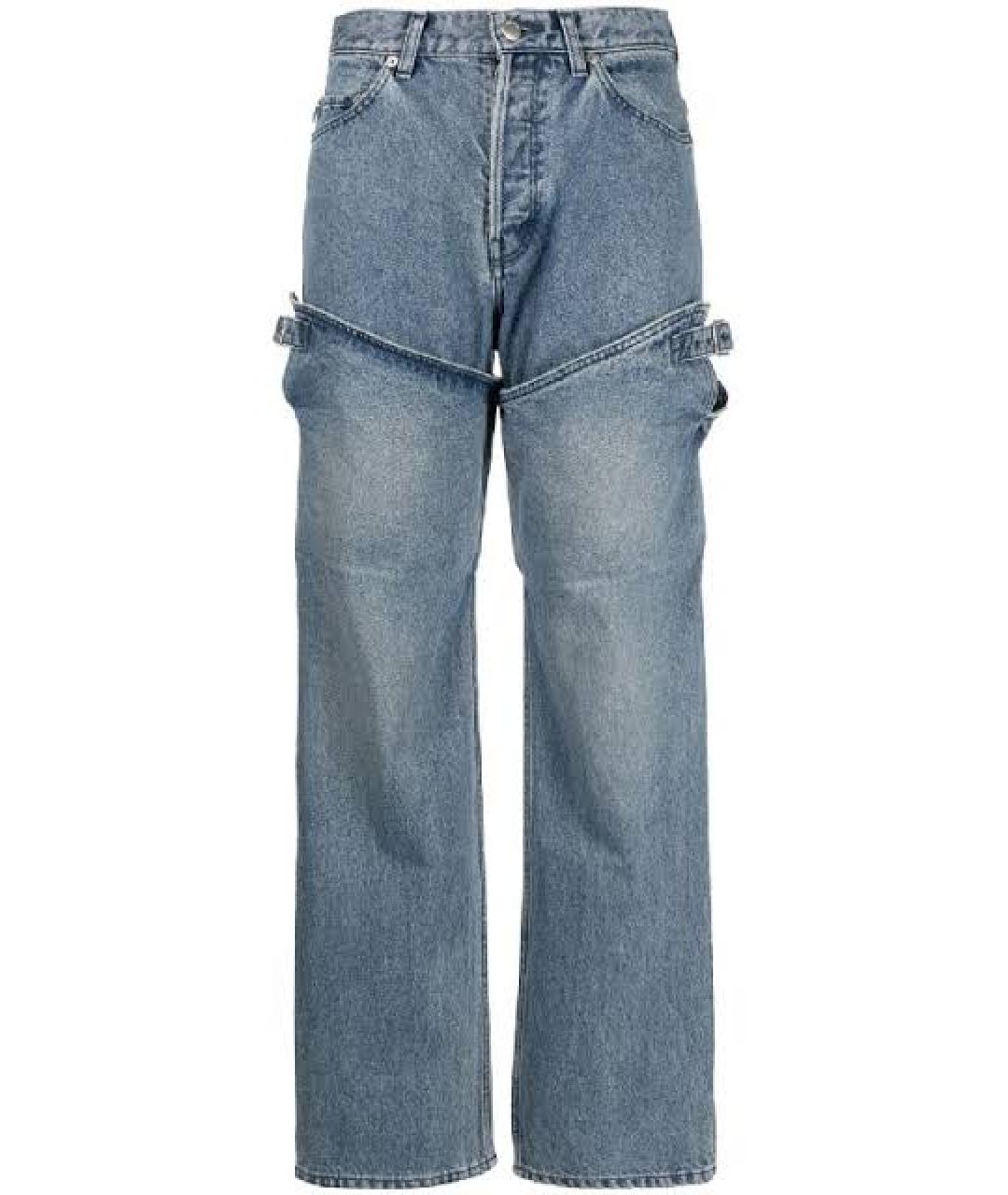 AMBUSH Синие хлопковые прямые джинсы, фото 1