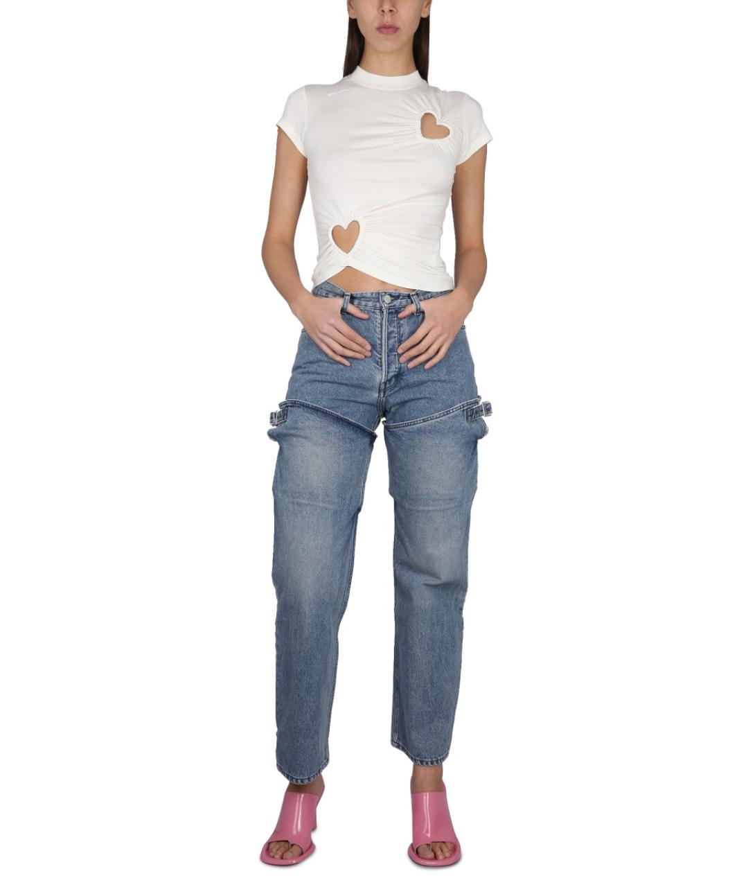 AMBUSH Синие хлопковые прямые джинсы, фото 2