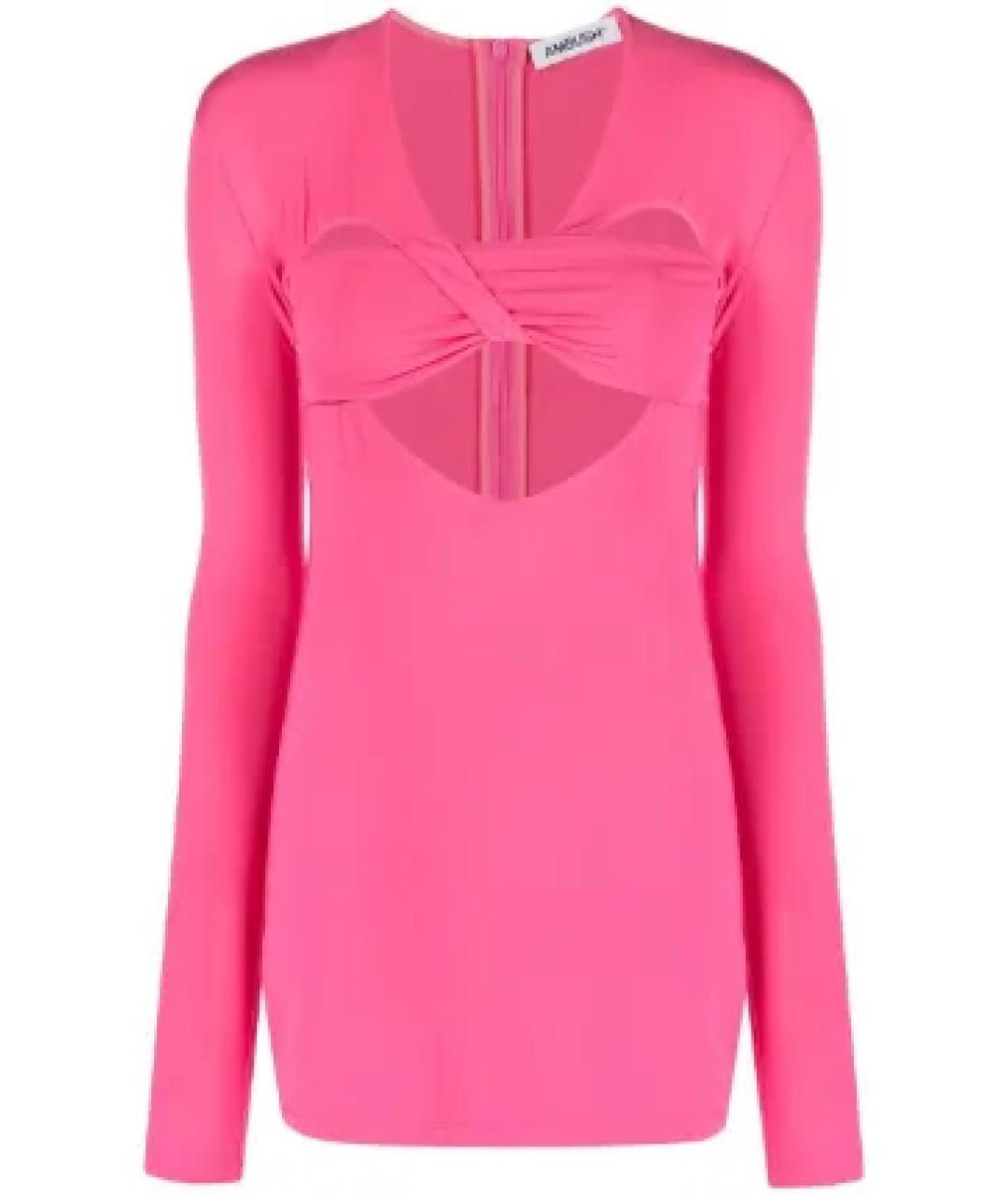AMBUSH Фуксия вискозное коктейльное платье, фото 1
