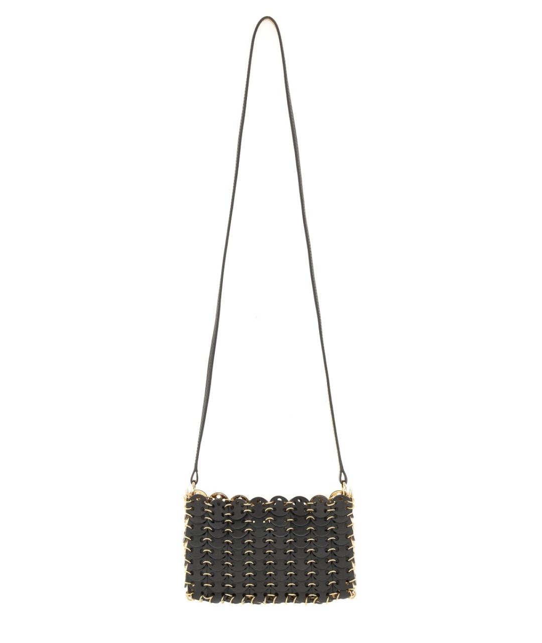 PACO RABANNE Черная кожаная сумка через плечо, фото 2