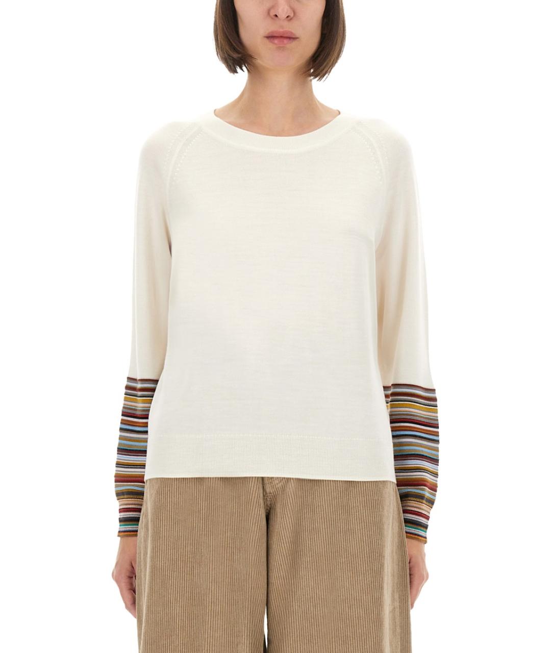 PAUL SMITH Белый шерстяной джемпер / свитер, фото 5