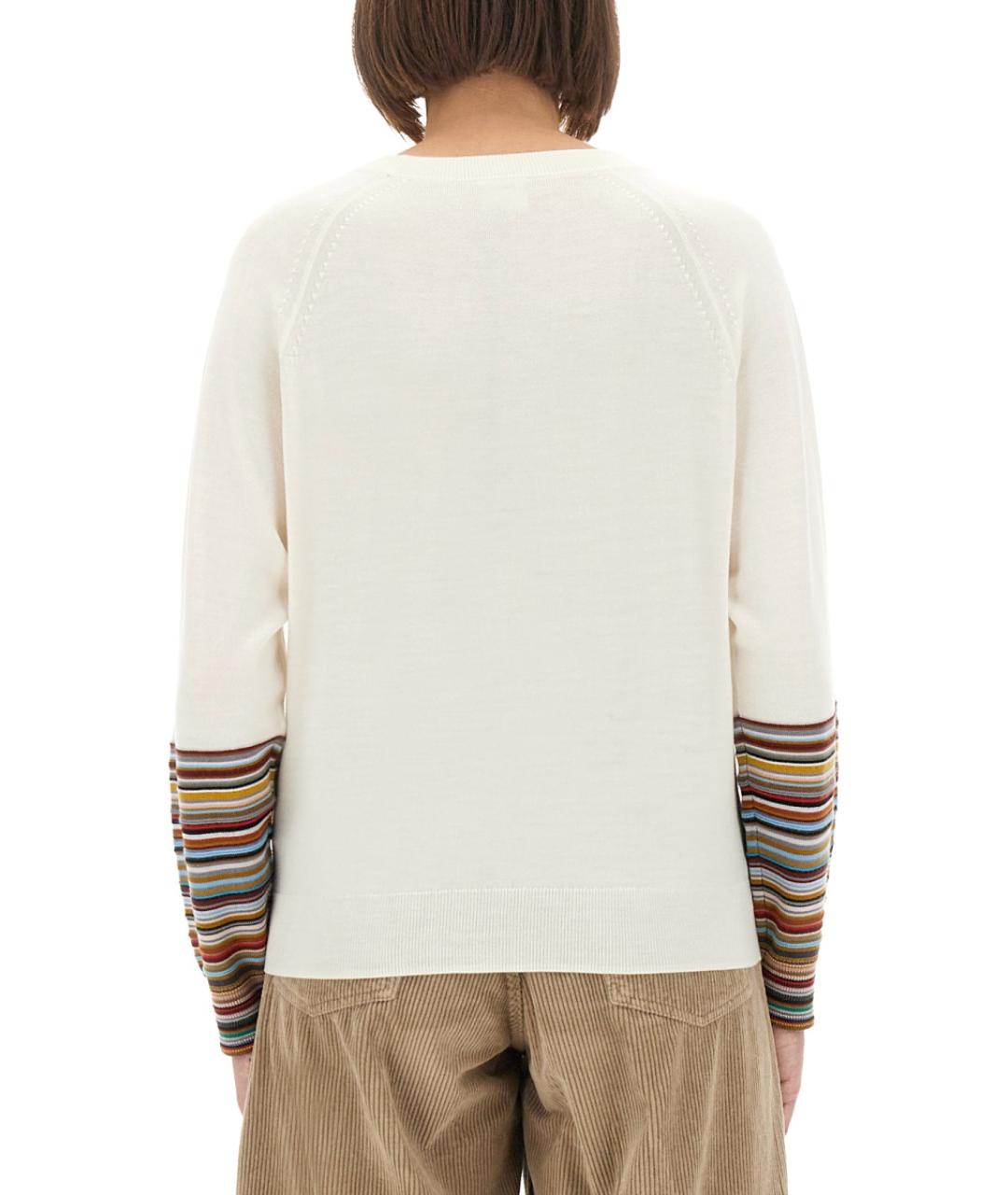 PAUL SMITH Белый шерстяной джемпер / свитер, фото 3
