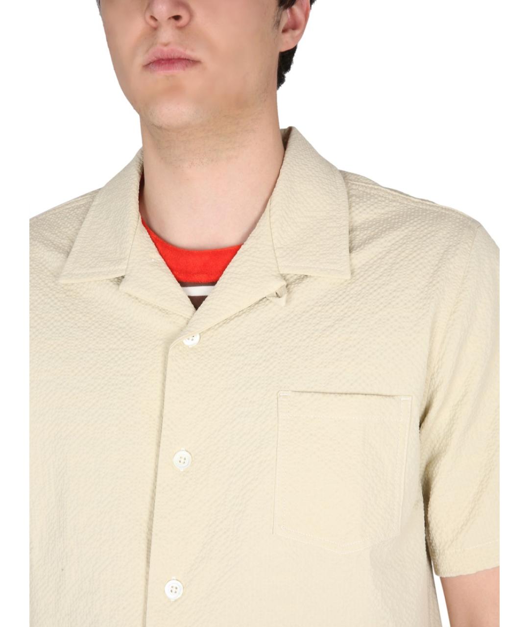 HOWLIN Бежевая хлопковая кэжуал рубашка, фото 4