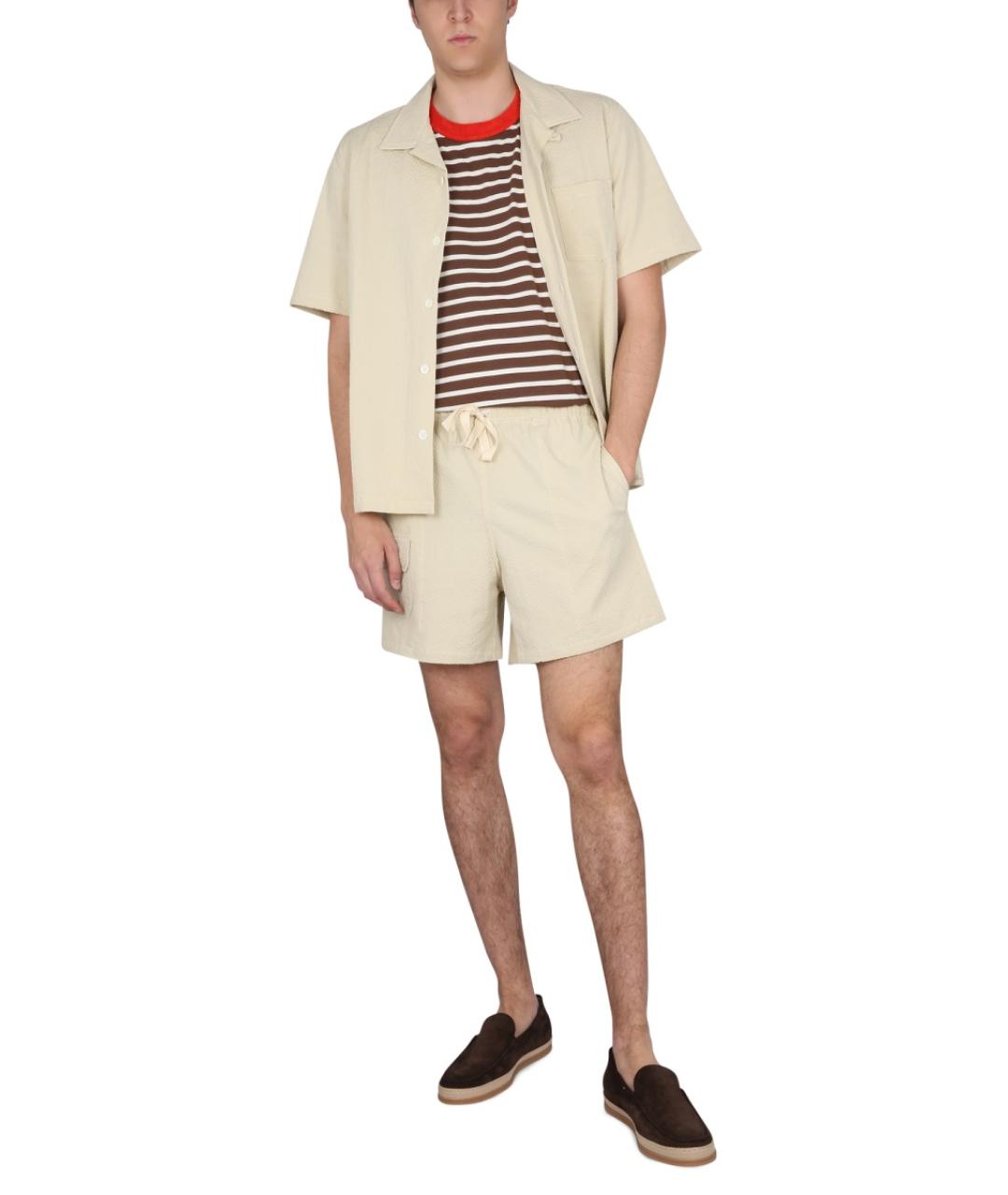 HOWLIN Бежевая хлопковая кэжуал рубашка, фото 2