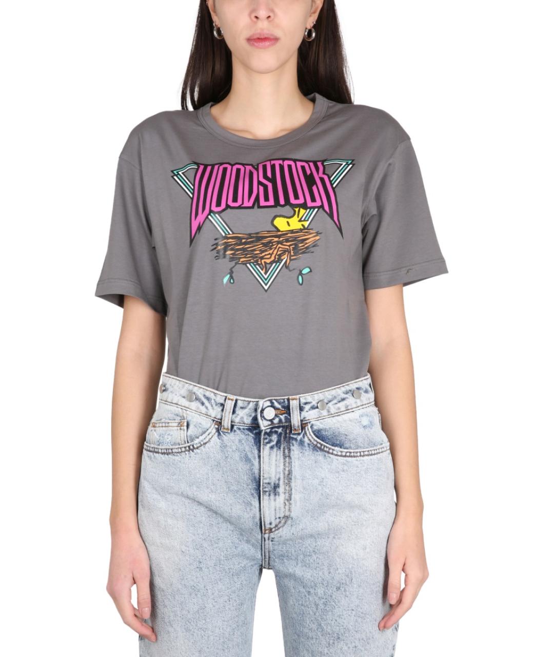 PHILOSOPHY DI LORENZO SERAFINI Серая хлопковая футболка, фото 5