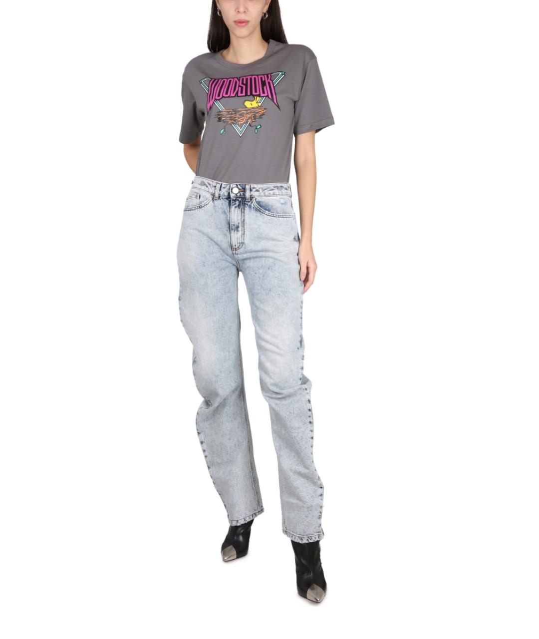 PHILOSOPHY DI LORENZO SERAFINI Серая хлопковая футболка, фото 2