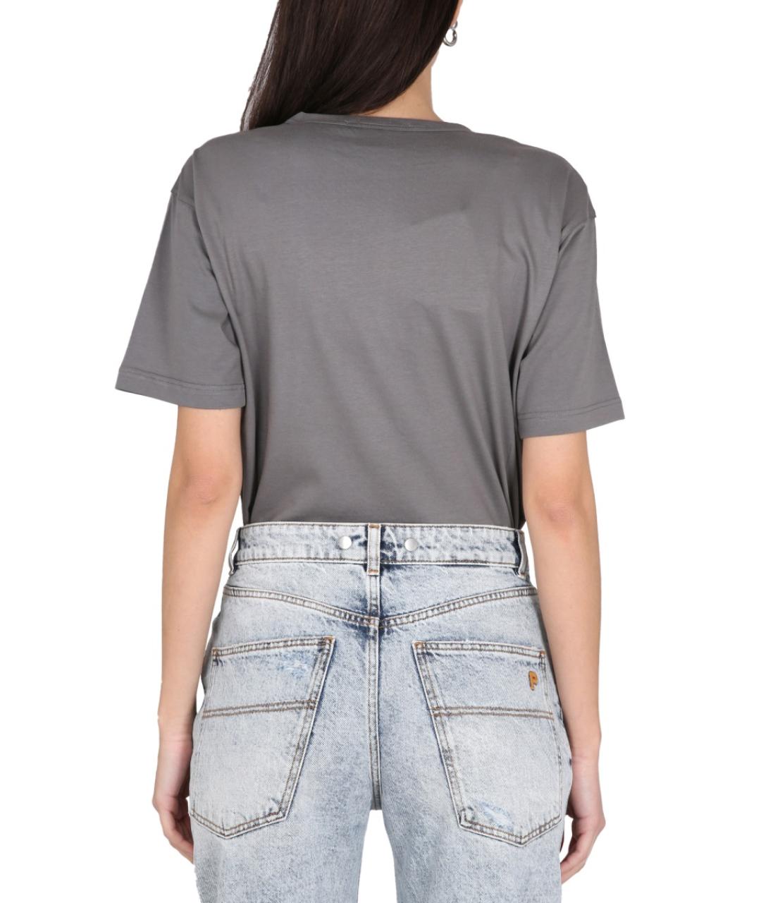 PHILOSOPHY DI LORENZO SERAFINI Серая хлопковая футболка, фото 3