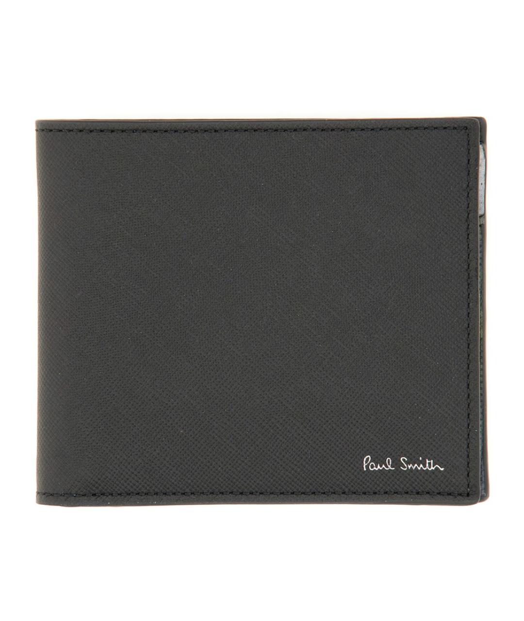 PAUL SMITH Черный кожаный кошелек, фото 1