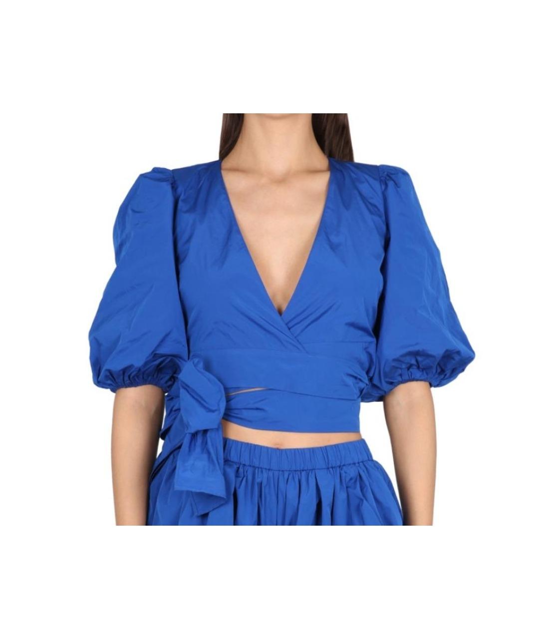 VALENTINO Синяя полиэстеровая блузы, фото 6