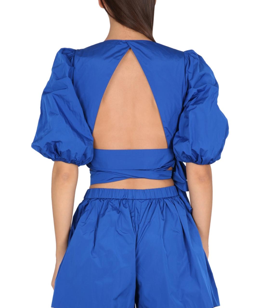 VALENTINO Синяя полиэстеровая блузы, фото 3