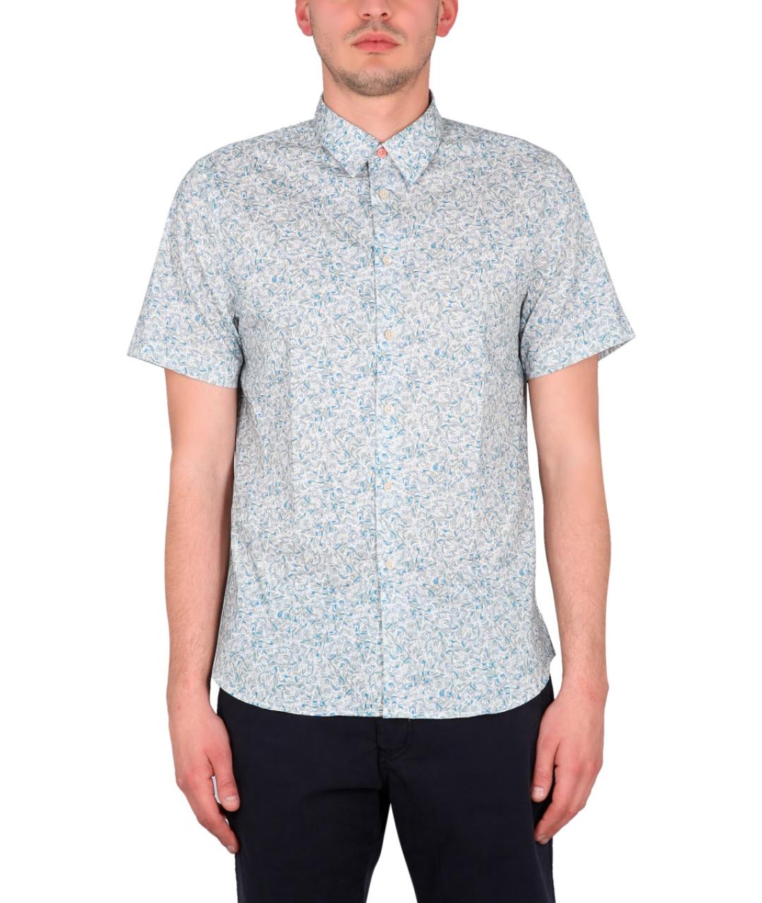 PS BY PAUL SMITH Голубая хлопковая кэжуал рубашка, фото 5