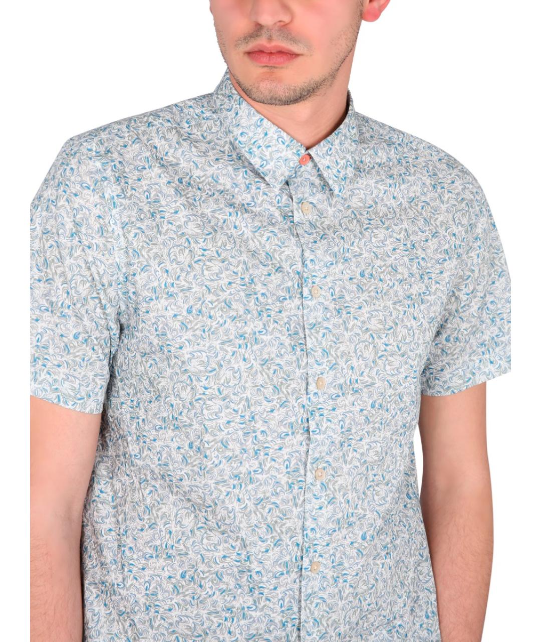 PS BY PAUL SMITH Голубая хлопковая кэжуал рубашка, фото 4