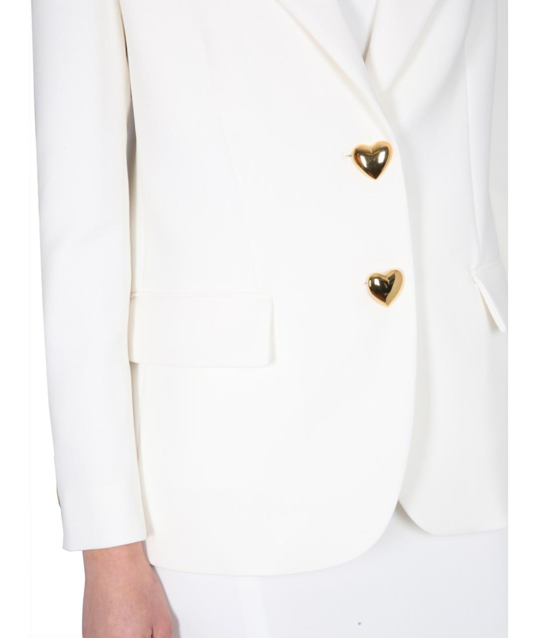 MOSCHINO Белый полиэстеровый жакет/пиджак, фото 5