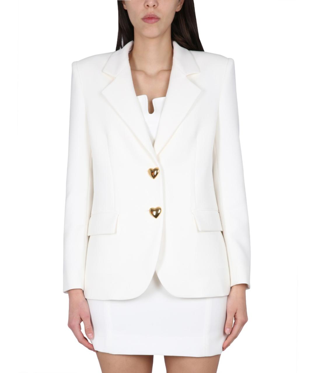 MOSCHINO Белый полиэстеровый жакет/пиджак, фото 2