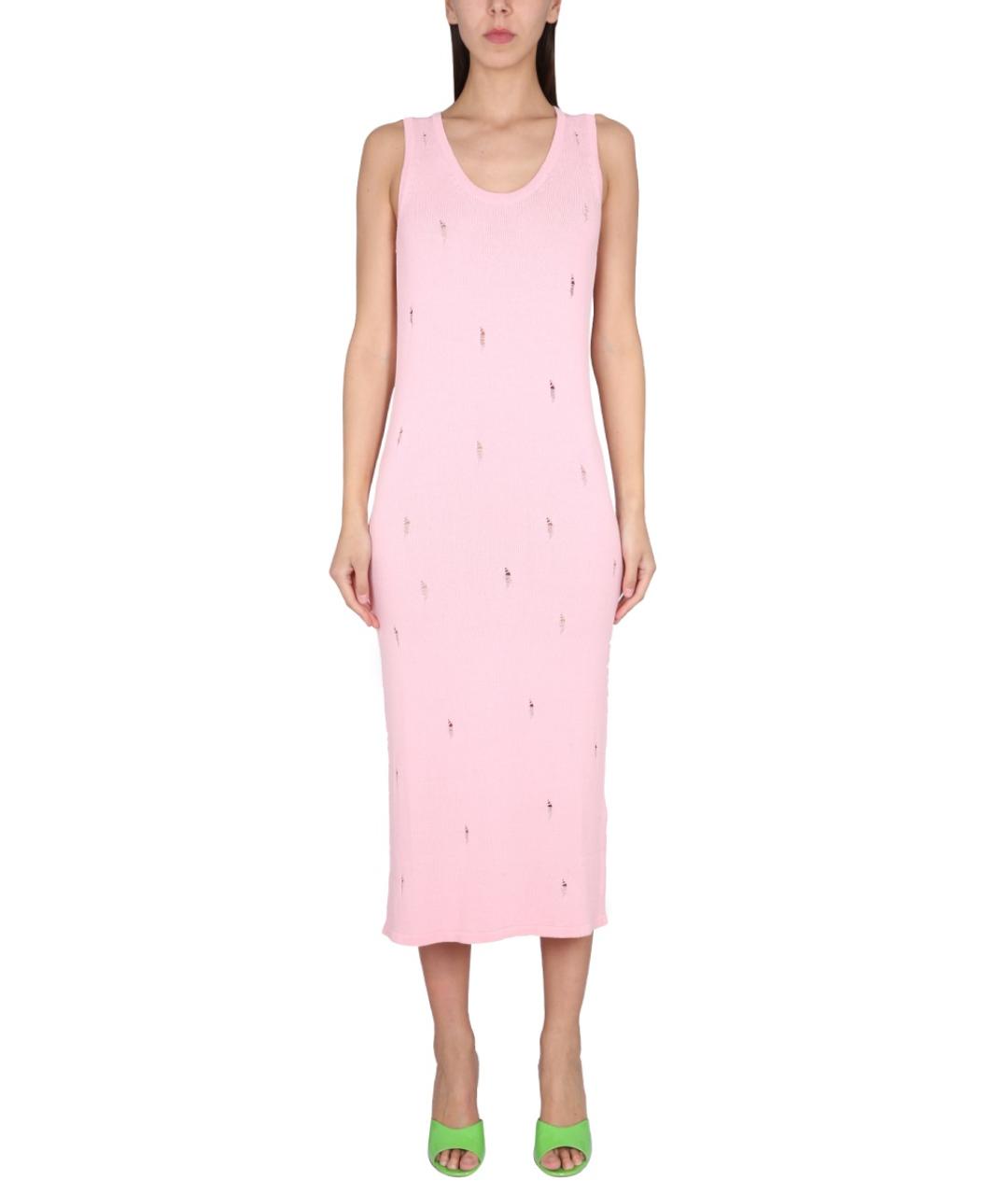 BARROW Розовое вискозное повседневное платье, фото 5