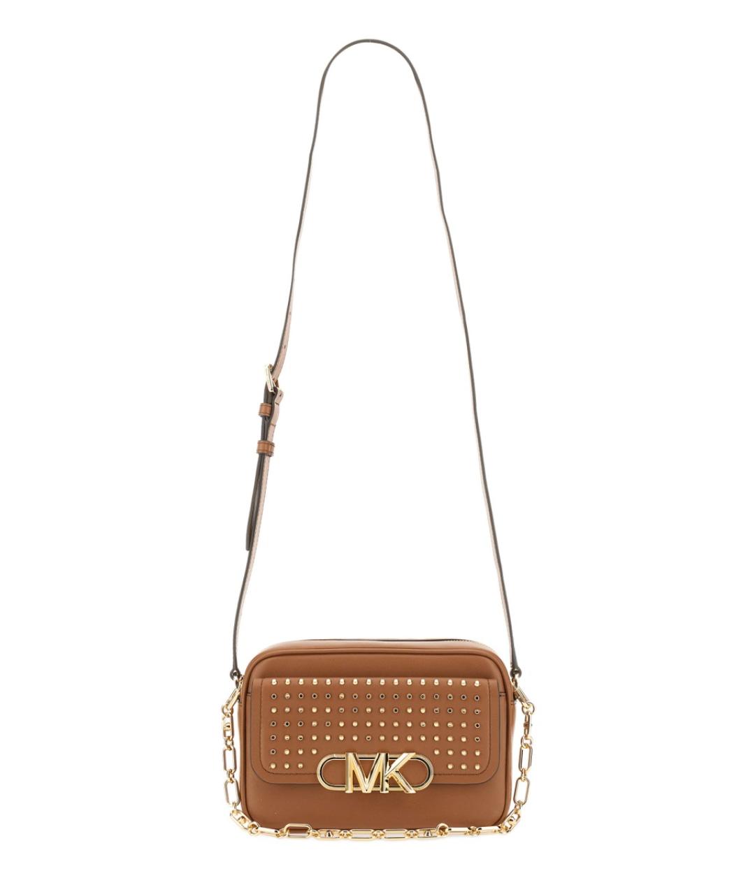 MICHAEL KORS Коричневая кожаная сумка через плечо, фото 1