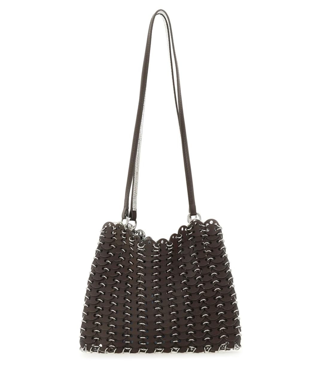 PACO RABANNE Коричневая кожаная сумка через плечо, фото 2