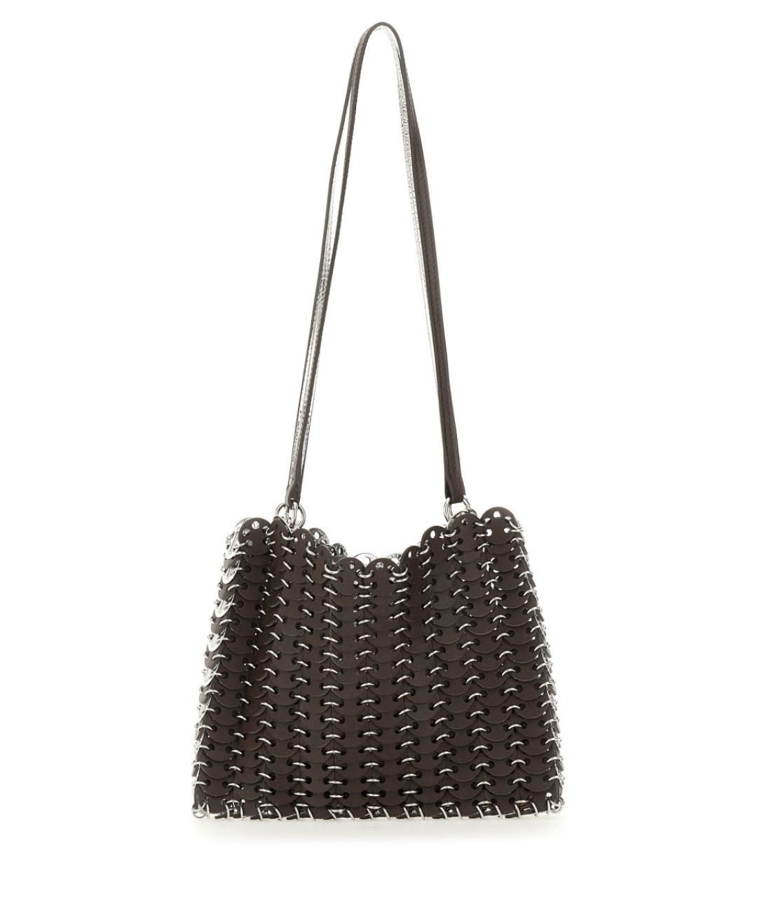 PACO RABANNE Коричневая кожаная сумка через плечо, фото 1