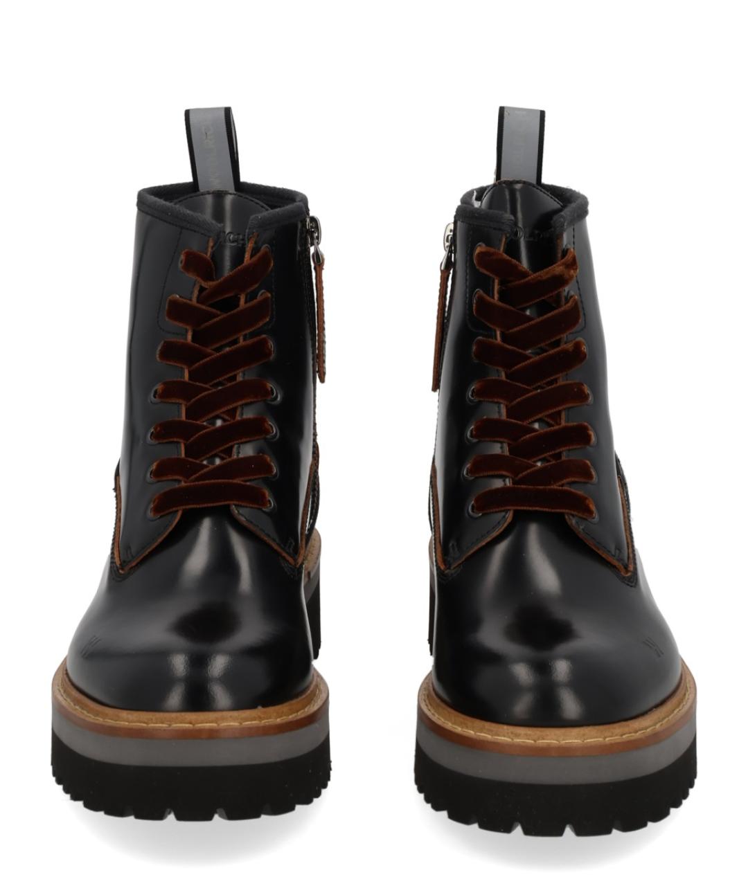 WOOLRICH Черные кожаные ботинки, фото 3