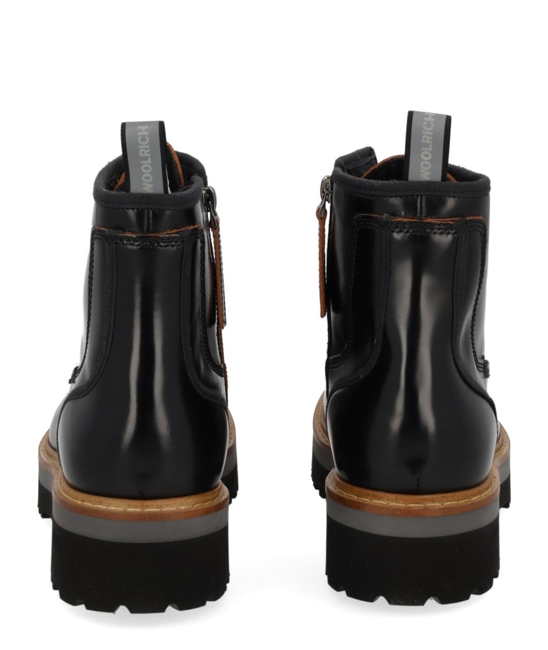 WOOLRICH Черные кожаные ботинки, фото 4