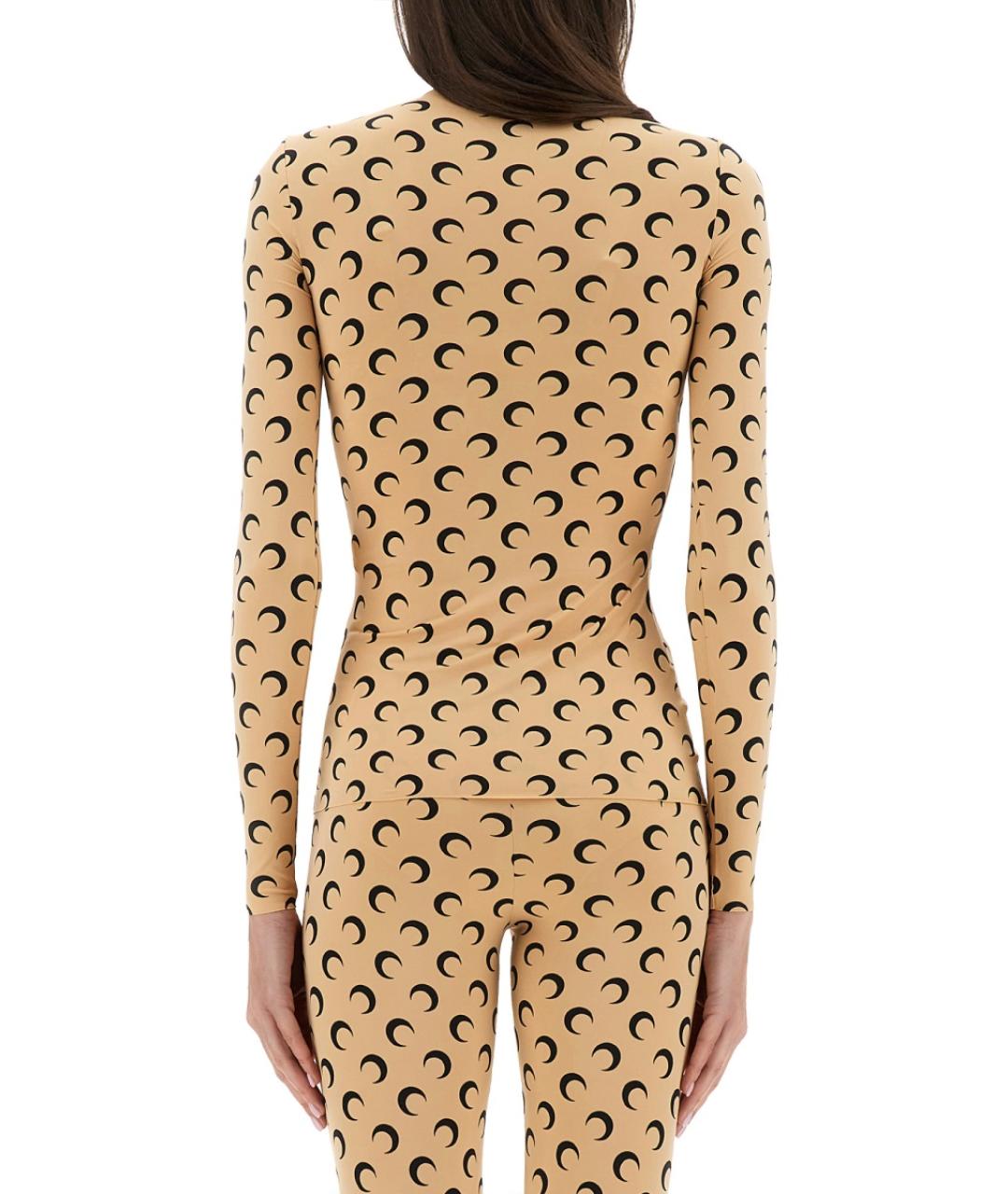 MARINE SERRE Бежевая полиамидовая водолазка, фото 3