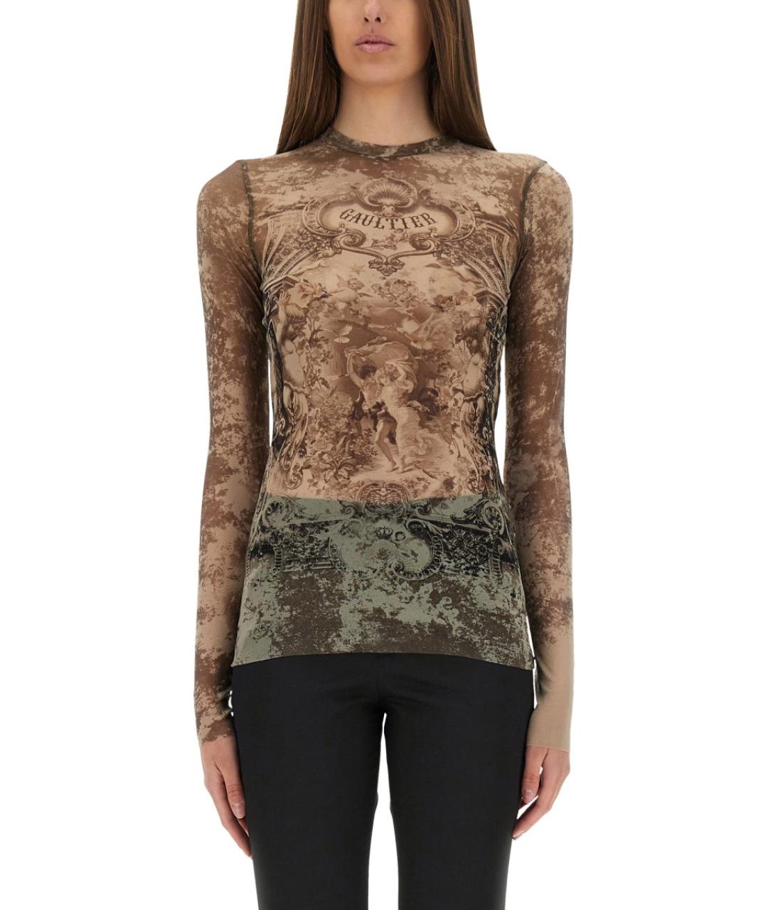 JEAN PAUL GAULTIER Бежевая полиамидовая водолазка, фото 5