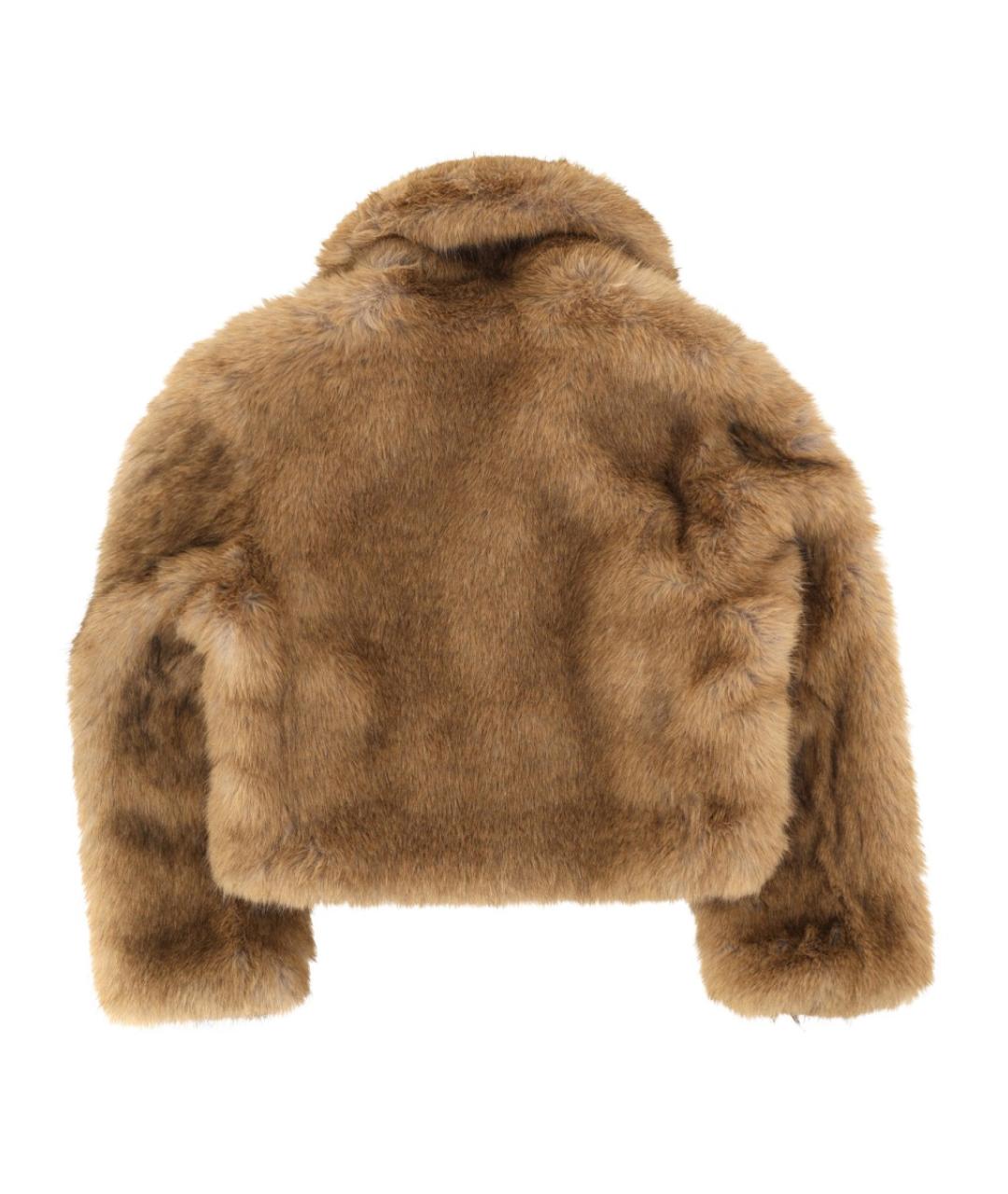 MSGM Бежевая полиэстеровая шуба, фото 2