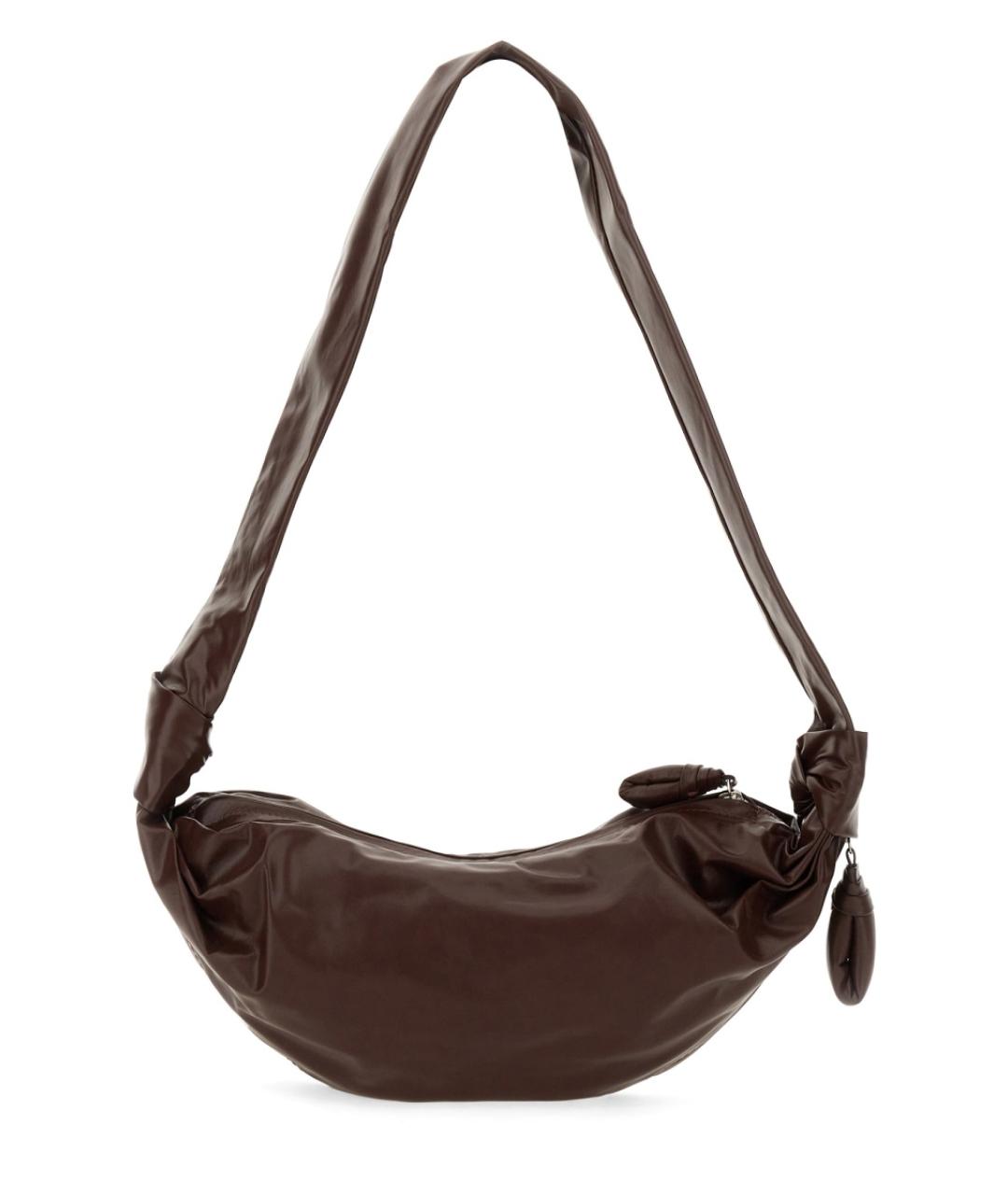 LEMAIRE Коричневая кожаная сумка на плечо, фото 2