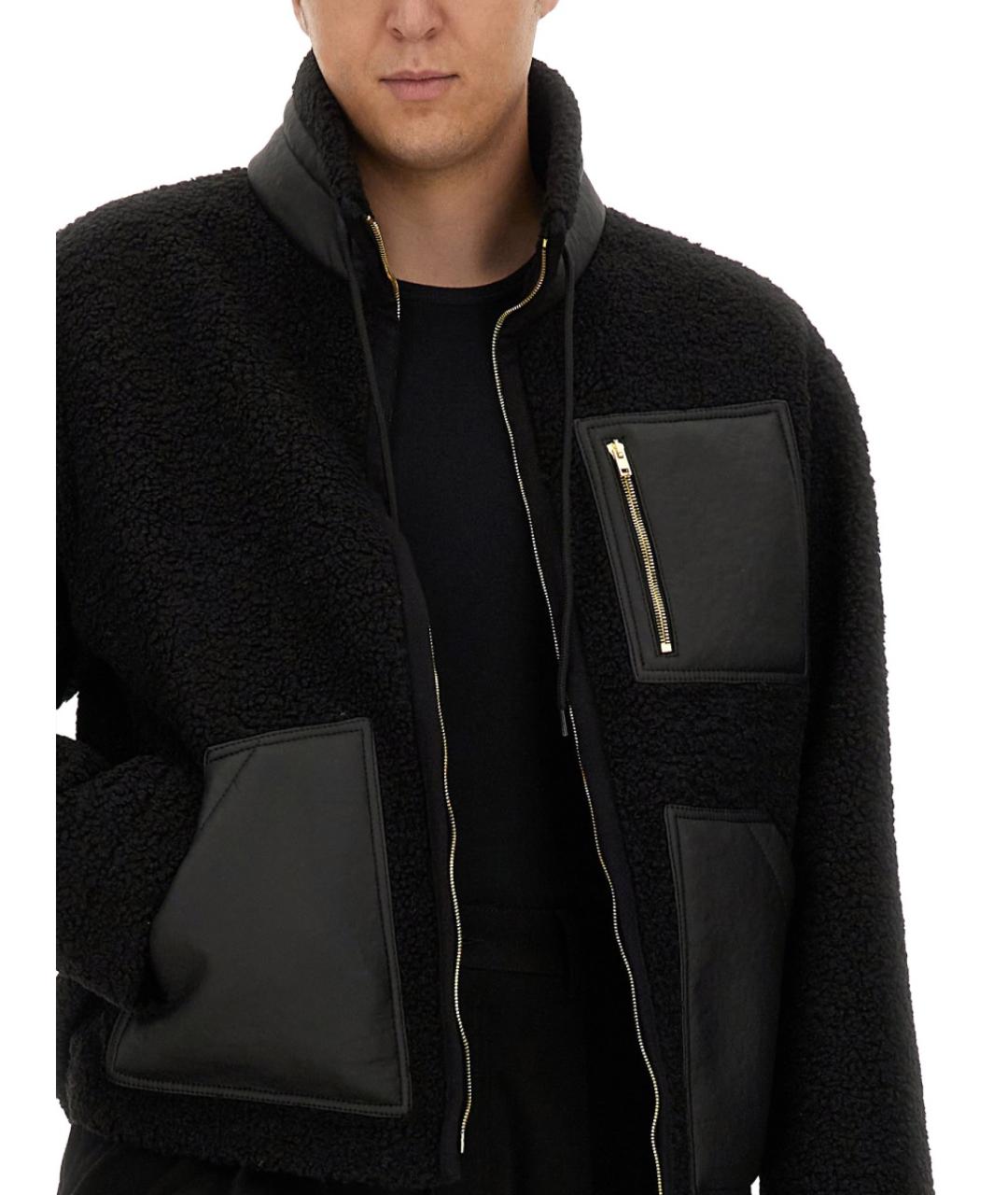 MOSCHINO Черная полиэстеровая куртка, фото 4