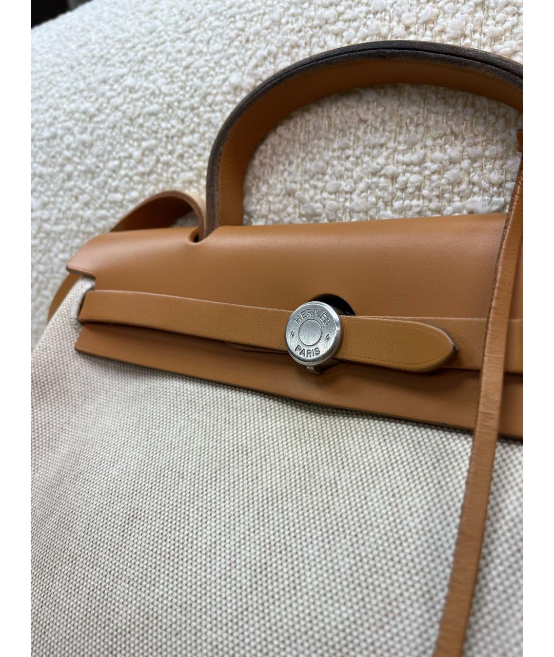 HERMES Оранжевая сумка с короткими ручками, фото 7