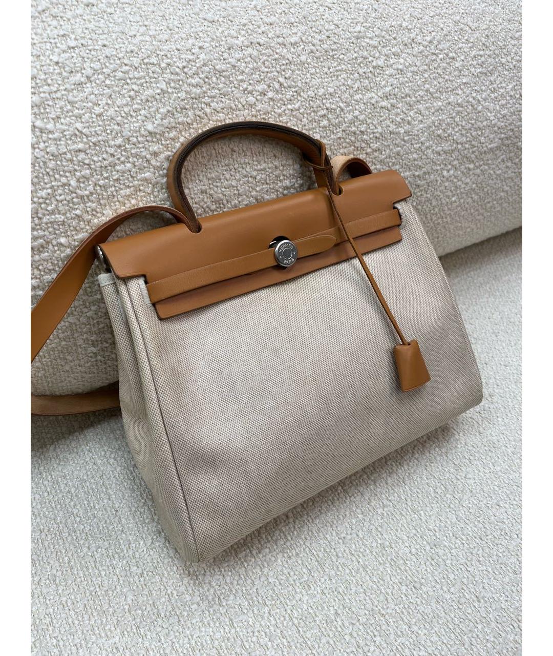 HERMES Оранжевая сумка с короткими ручками, фото 5