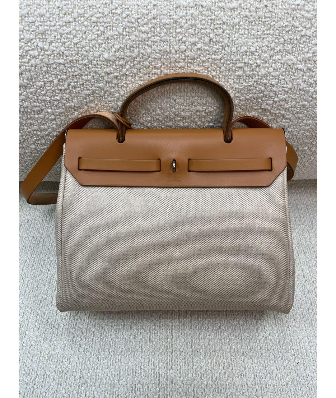 HERMES Оранжевая сумка с короткими ручками, фото 3