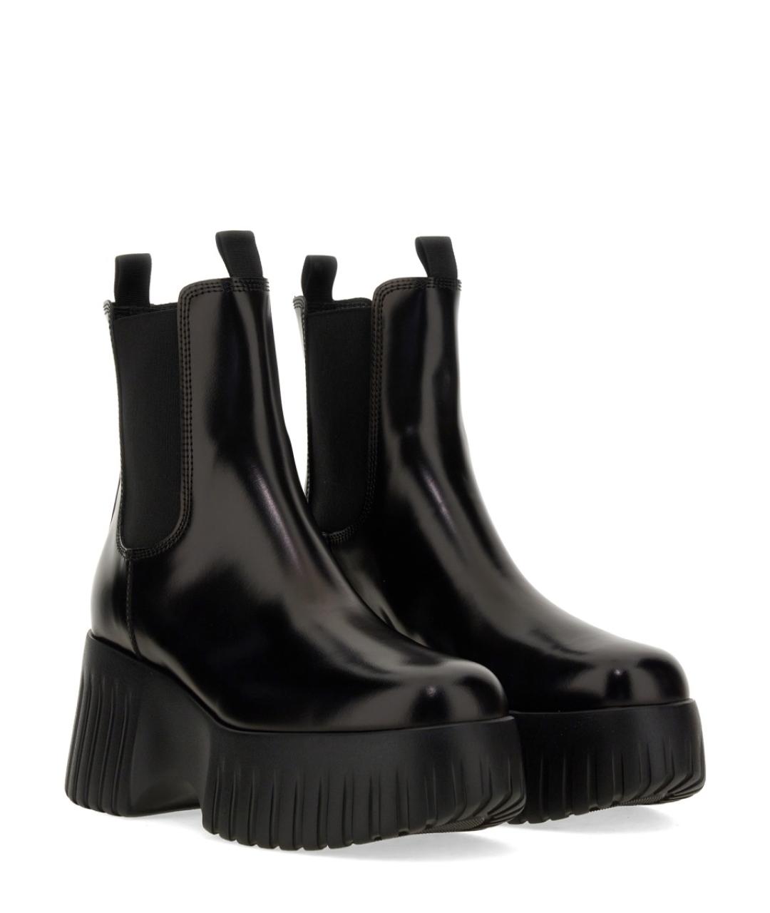 HOGAN Черные кожаные ботинки, фото 2