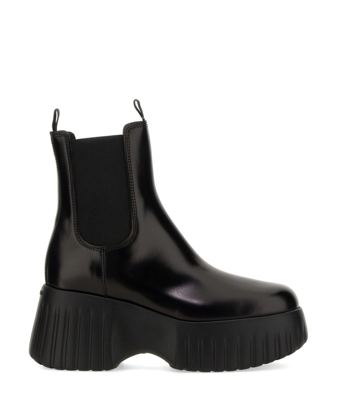 HOGAN Черные кожаные ботинки, фото 1