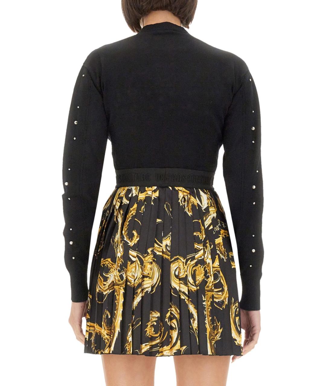 VERSACE JEANS COUTURE Черный полиэстеровый джемпер / свитер, фото 3