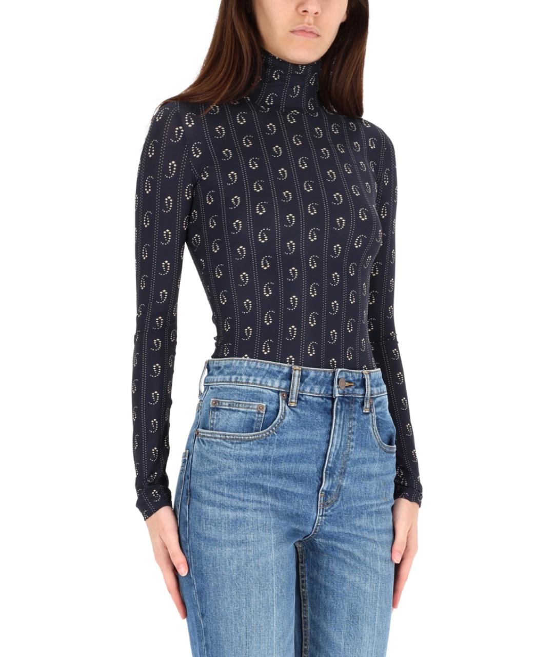 TORY BURCH Синяя вискозная водолазка, фото 4