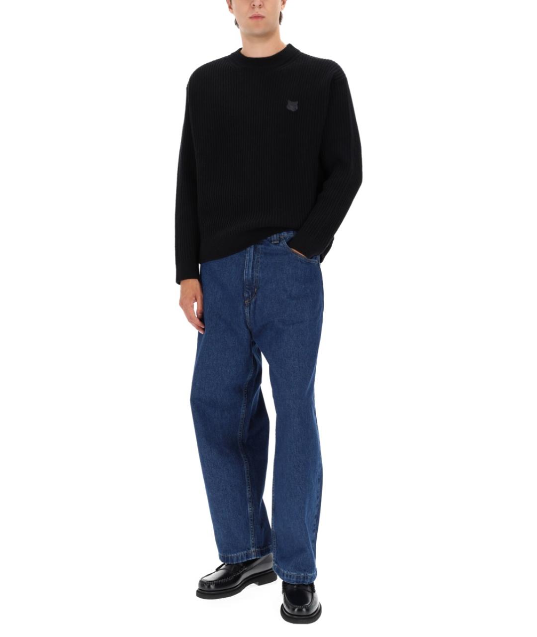 MAISON KITSUNE Черный шерстяной джемпер / свитер, фото 2