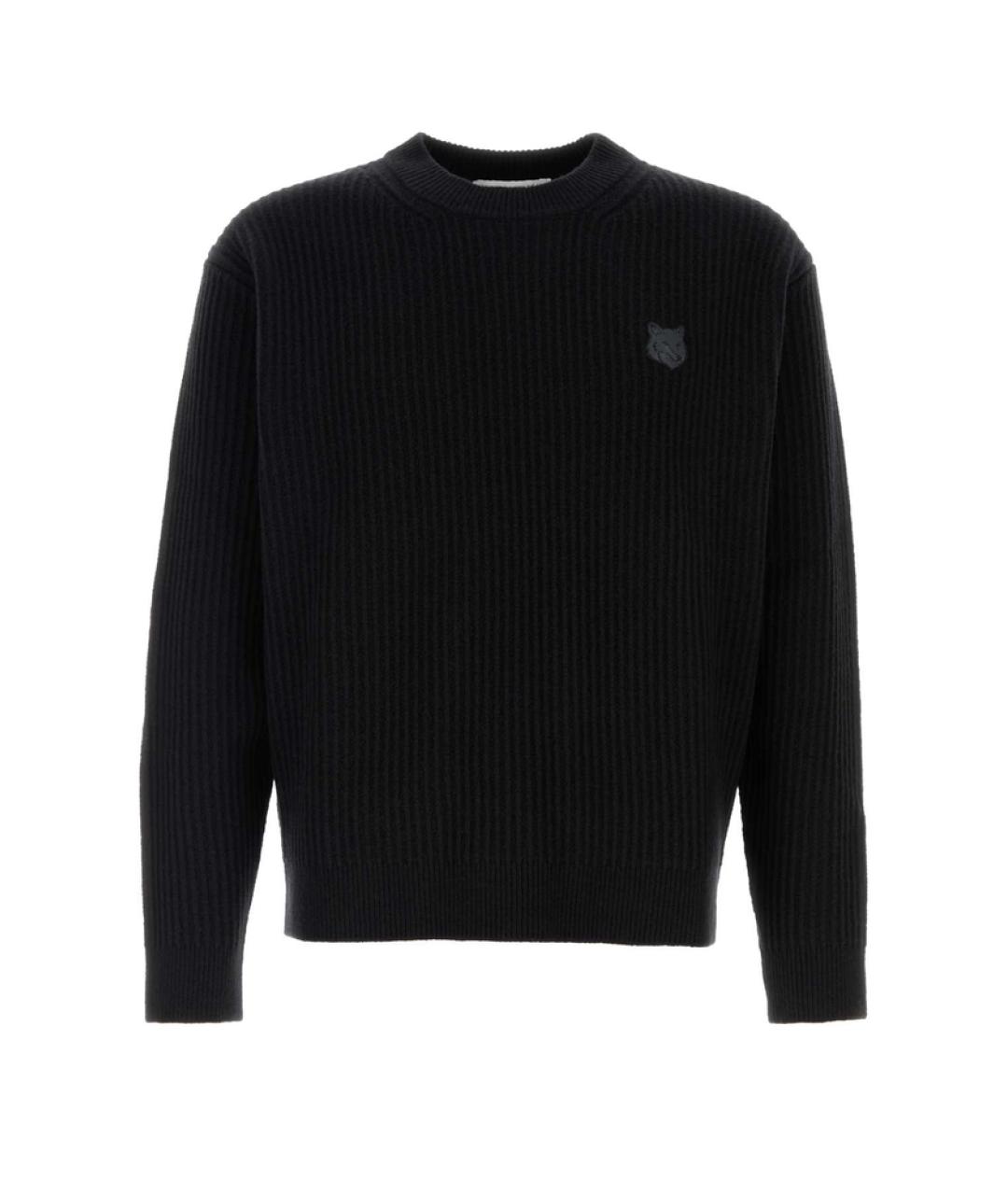 MAISON KITSUNE Черный шерстяной джемпер / свитер, фото 1