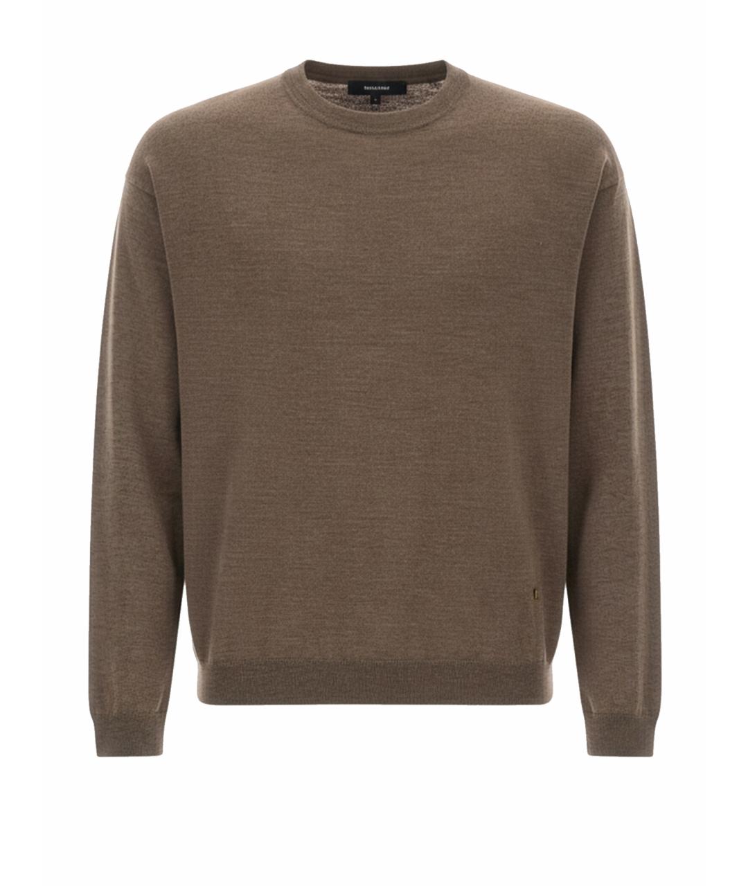 MOSCHINO Коричневый шерстяной джемпер / свитер, фото 1