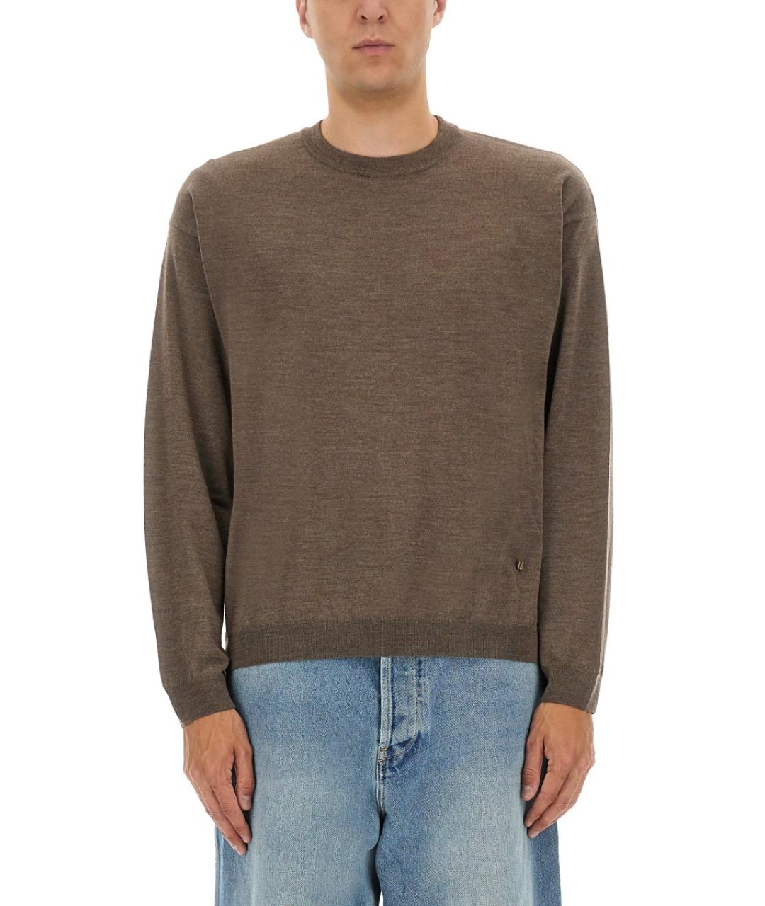 MOSCHINO Коричневый шерстяной джемпер / свитер, фото 5